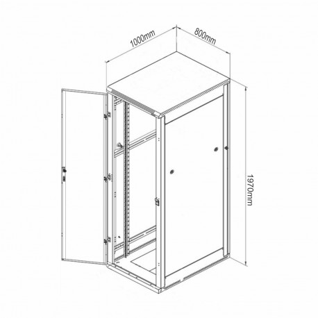 Kabinet Triton 42U 1970 800x1000 siv N8 sestavljen