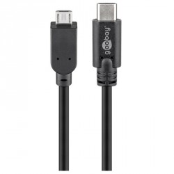 Kabel polnilni microUSB na USB-C, 1m, Goobay