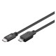 Kabel polnilni microUSB na USB-C, 1m, Goobay