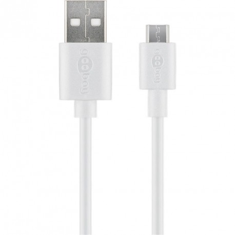 Kabel polnilni USB-A na microUSB-B, 0,5m, Goobay