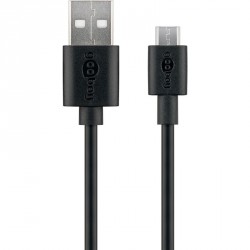 Kabel polnilni USB-A na microUSB-B, 0,5m, Goobay