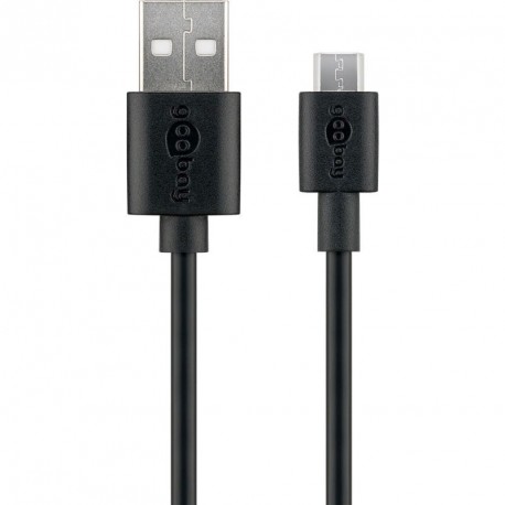 Kabel polnilni USB-A na microUSB-B, 1m, Goobay