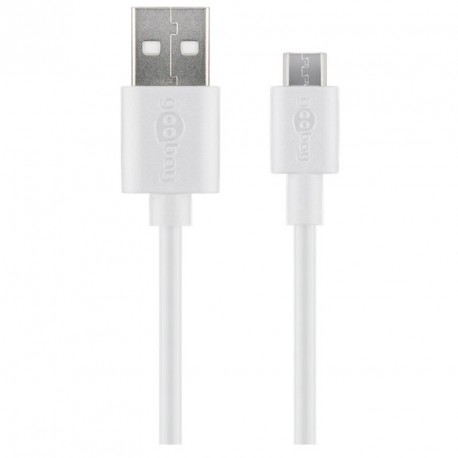 Kabel polnilni USB-A na microUSB-B, 2m, Goobay