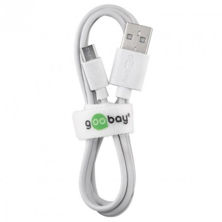 Kabel polnilni USB-A na microUSB-B, 2m, Goobay