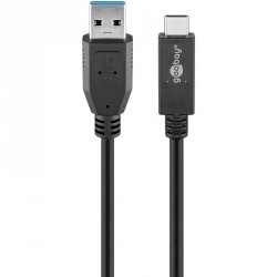 Kabel polnilni USB-A na USB-C, 0,5m, Goobay