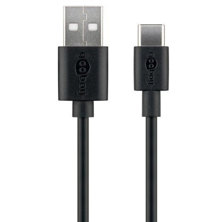 Kabel USB-A 2.0 na USB-C, polnjenje in sinhronizacija, Goobay, 3m