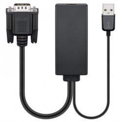 Adapter Goobay HDMI na VGA, 0,1m, črn