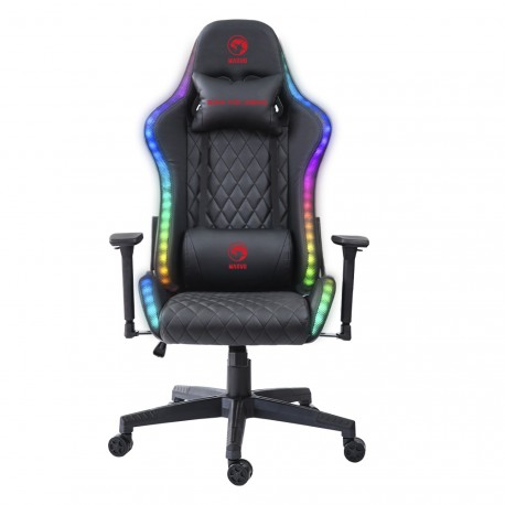 Gaming stol Marvo CH-35BK RGB, črn