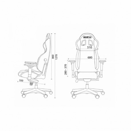 Gaming stol SPARCO GRIP SKY, črno-moder