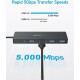 Hub Anker Ultra Slim 4-port, USB-C, črn