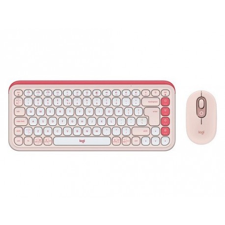 Komplet tipkovnice in miške Logitech POP Icon Combo, roza, SLO g.