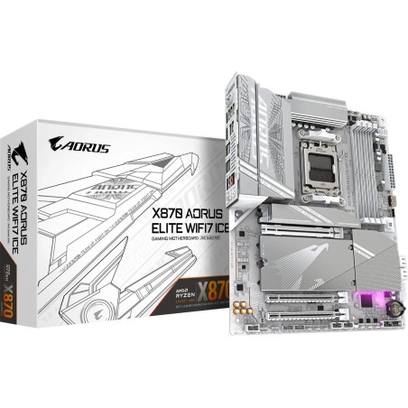 Matična plošča Gigabyte X870 AORUS ELITE ICE WIFI7, DDR5, AM5 ATX