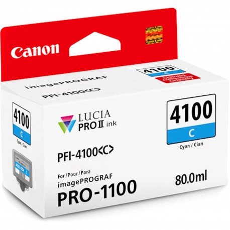 Črnilo Canon PFI-4100 Cyan za imagePROGRAF PRO-1100, 80 ml