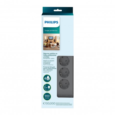 Philips prenapetostna zaščita s 4 vtičnicami