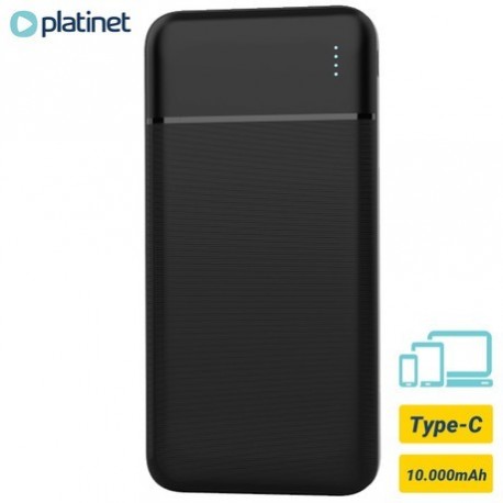 Prenosna baterija Powerbank Platinet 10.000mAh, Type-C, črna