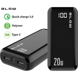 Prenosna baterija Powerbank Blow PB30A, 30.000mAh, USB-C, črn