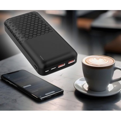 Prenosna baterija Powerbank Platinet PMPB20OP18B, 20.000mAh, USB-C, črn
