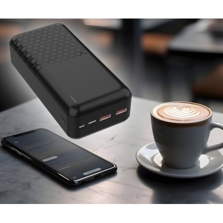 Prenosna baterija Powerbank Platinet PMPB30OP19B, 30.000mAh, USB-C, črn