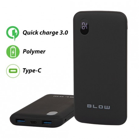 Prenosna baterija Powerbank Blow PB16A, 16.000mAh, USB-C, Črn