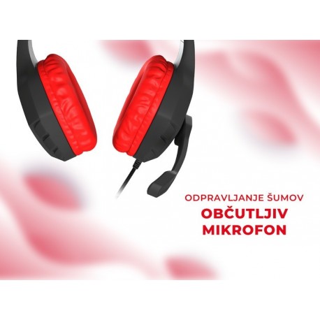 Slušalke Genesis ARGON 200, črno-rdeče