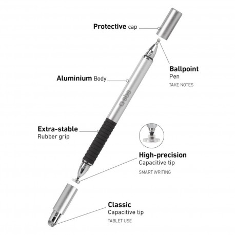 SBS PISALO SBS STYLUS PEN PRO TRIO SREBRN