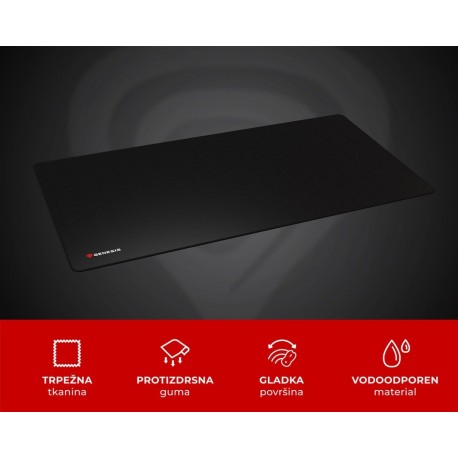 Podloga za miško GENESIS CARBON 500 MAXI LOGO, vodoodporna