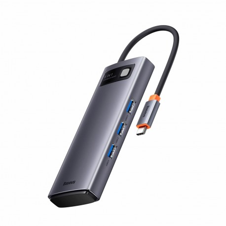 Priklopna postaja Baseus 6v1, USB-C 3.1, siva, WKWG030213