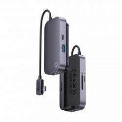 Priklopna postaja Baseus 6v1, USB-C 3.2, siva, WKWJ000113