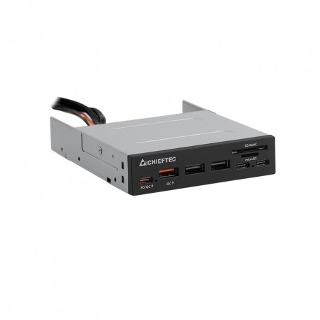 Chieftec all-in-one čitalec kartic 4x USB 3.2 Gen1 TypeA/C QC3.0 3,5 panel