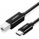 Heated USB-C (M) 2.0 to USB-B (M) 2m printer cable