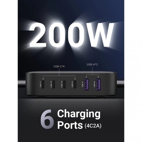 Namizni polnilec UGREEN Nexode, USB-C, 200W