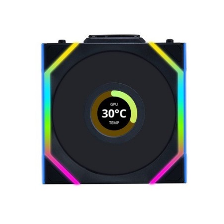 Ventilator Lian Li UNI FAN SL Wireless LCD 120mm, črn