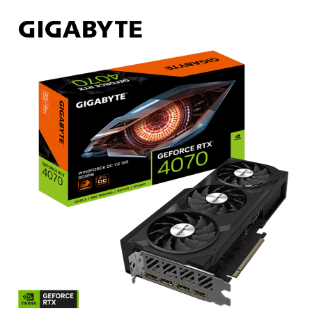 Grafična kartica GIGABYTE GeForce RTX 4070 Windforce 3x V2 12GB OC