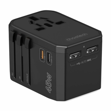 Potovalni polnilec Choetech + USB-C-A PD 45W (EU USA UK AU)