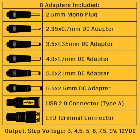 Univerzalni napajalnik PCEnergy 1000mA 3V-12V