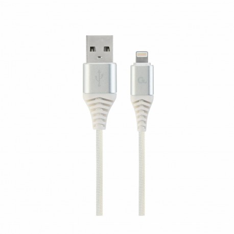 Kabel Apple USB/Lightning 2m bombažna zaščita bel Cablexpert 8519213