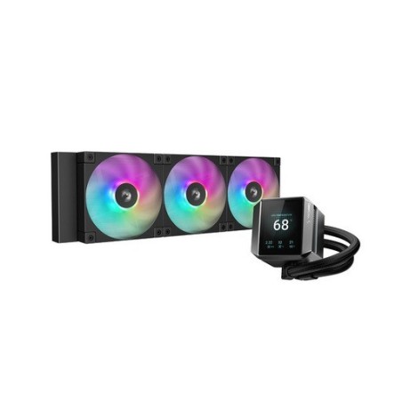 Vodno hlajenje DeepCool MYSTIQUE 360 ARGB, 360mm, LCD, črn