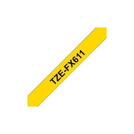 Fleksibilen trak Brother TZEFX611, črno-rumen