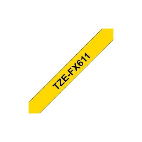 Fleksibilen trak Brother TZEFX611, črno-rumen