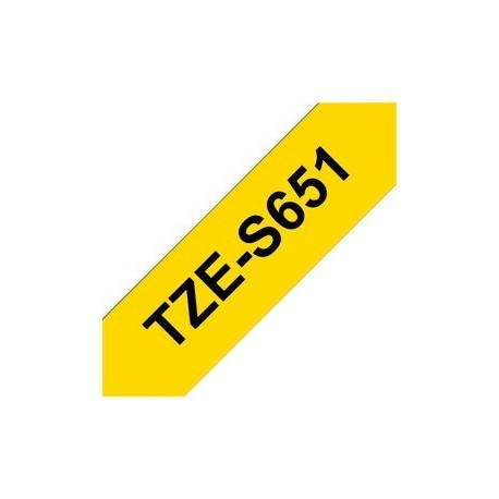 Laminirani trak Brother TZE-S651, črno-rumen