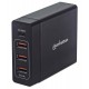 Polnilna postaja za 4 naprave MANHATTAN - 72W, 1xUSB-C in 3xUSB-A