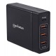 Polnilna postaja za 4 naprave MANHATTAN - 72W, 1xUSB-C in 3xUSB-A