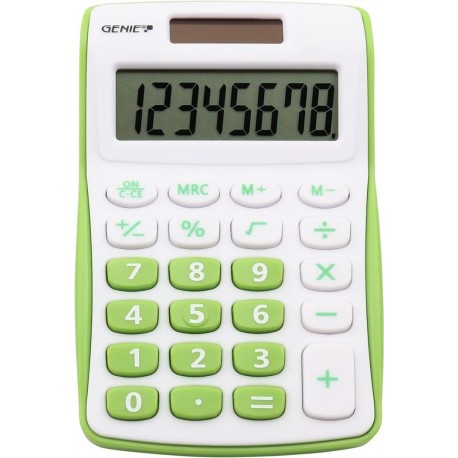 Kalkulator genie 8-mestni, žepni, zelen