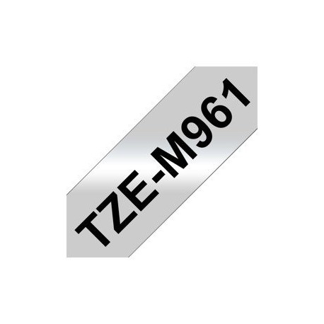 Trak BROTHER TZEM961, črn/srebrn, 36mm, mat