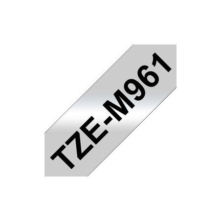 Trak BROTHER TZEM961, črn/srebrn, 36mm, mat