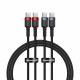 Kabel Baseus USB C-C, 1m, 100W, 2kos, črn