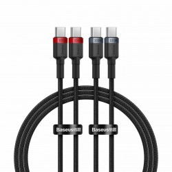 Kabel Baseus USB C-C, 1m, 100W, 2kos, črn