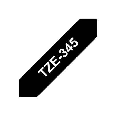 Laminirani trak BROTHER TZE345, bel/črn, 18mm