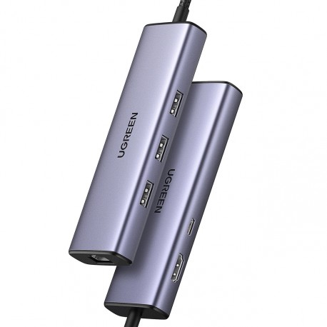 Priklopna postaja Ugreen E0013522, 6-v-1, USB-C, 100 W
