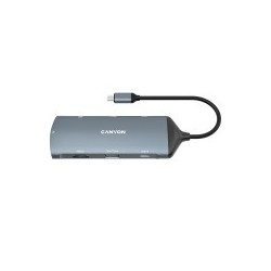 Hub CANYON DS-15, 8in1, USB-C, siv